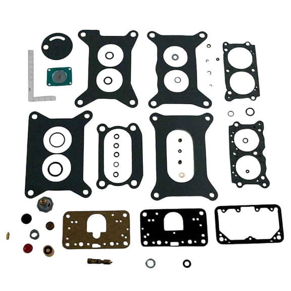 Carburetor Compatible with 1990 OMC 3.0L HO Volvo Penta 3.0L GSM GSP 4-Cyl Stern Drive Holley 2BBL Marine Engine Carb Rebuild 135HP Kit 987485 R-80313A 9-37631 Replaces 3854116 R-80385A