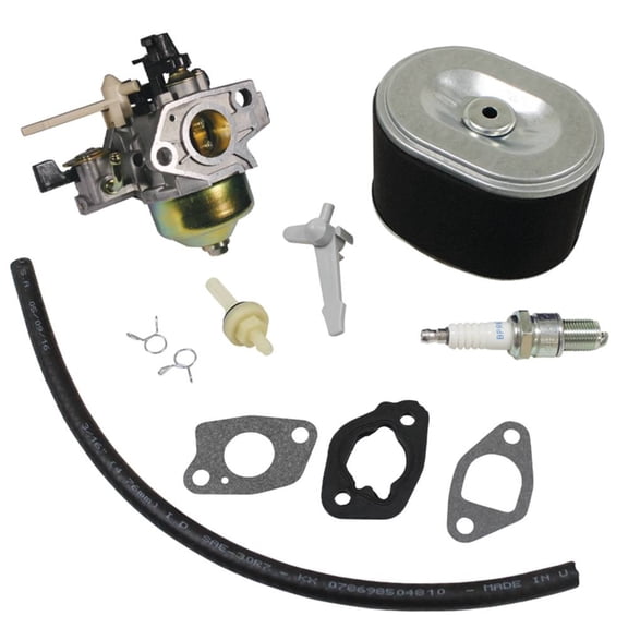 Carburetor Kit With Air Filter and Spark Plug Compatible With Honda GX200 196cc 6.5HP 4-Stroke OHV Engine Replaces 16100-Z4V-921 16100-ZL0-W51 Fuel Line Gaskets For Washers Pumps Karts