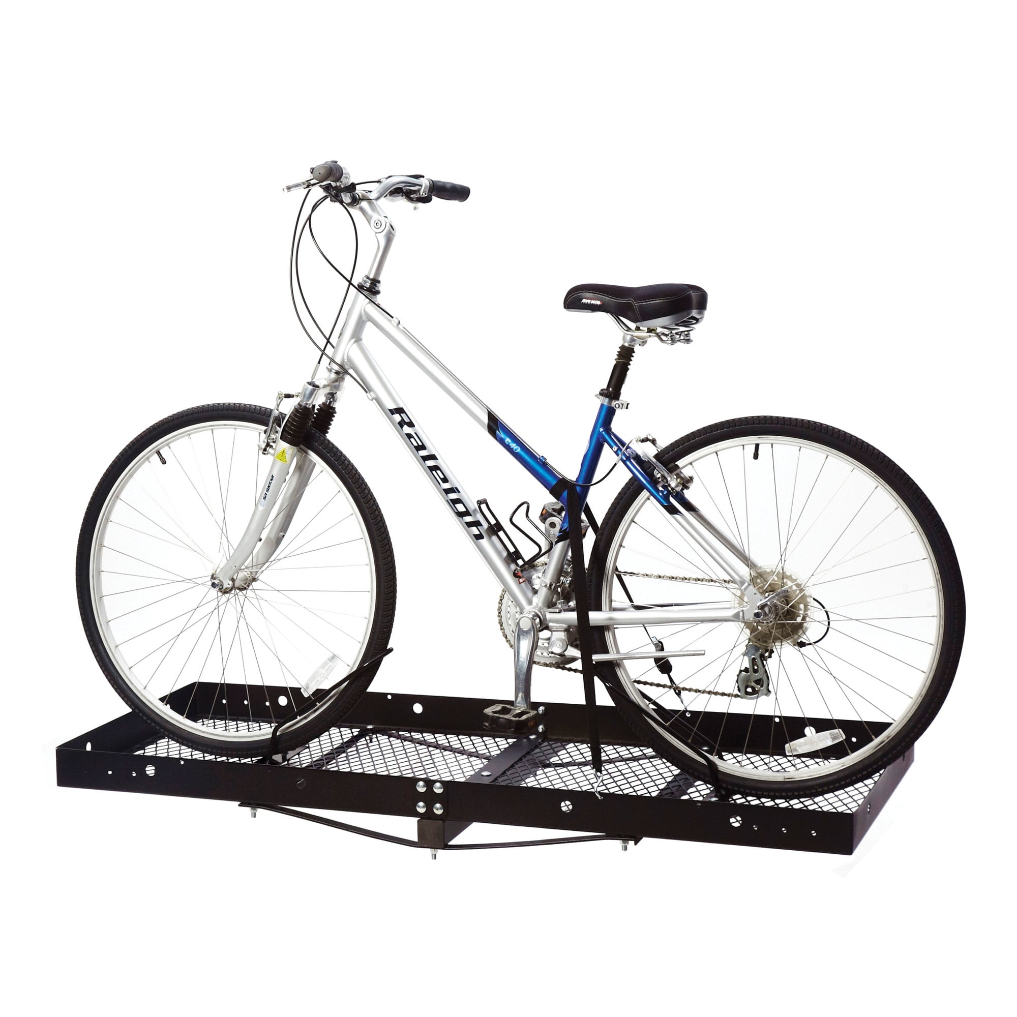 Universal Black Steel Hitch-Mounted 2-Bike Rack Adapter