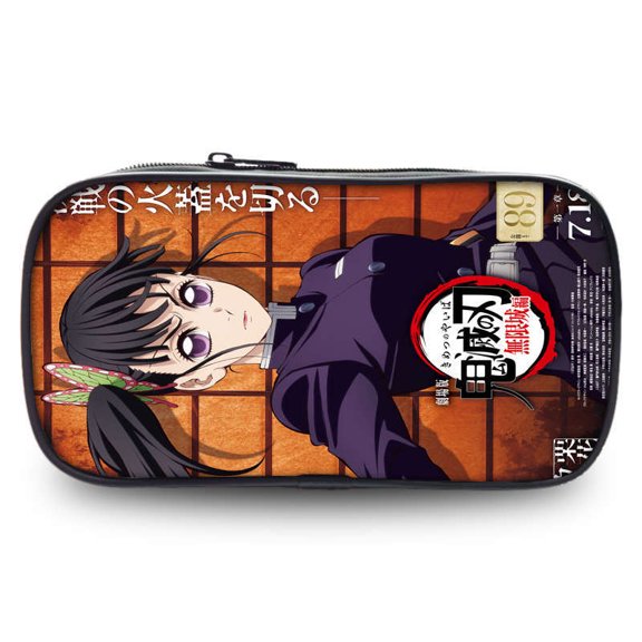 New Cartoon Anime Demon Slayer: Kimetsu no Yaiba Infinity Castle 3D Cool Print Student Stationery Box Large Capacity College Style Pencil Bag