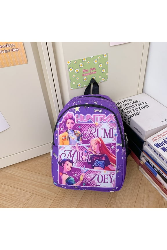 New Cartoon Anime Kpop Cool Printed Backpack Lightweight Wear-Resistant Versatile Student Outdoor Cute Backpack