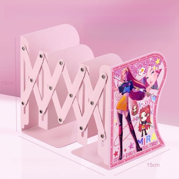 New Cartoon Anime Kpop Cool Printed Book Creative Stand Telescopic Desktop Storage Folding Bookshelf Book Clip Thickened Student Book