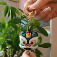 thumbnail image 1 of New Cartoon Cute Lion Dance Head Chinese Style Car Pendant Key Chain Pendant BLACK, 1 of 8