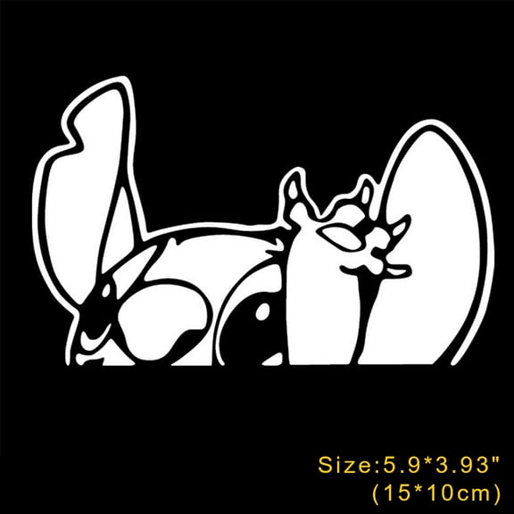 New Cartoon Stitch Car Window Stickers, Motorcycle Bicycle Decoration Stickers, Car Rearview Mirror Cute Stickers