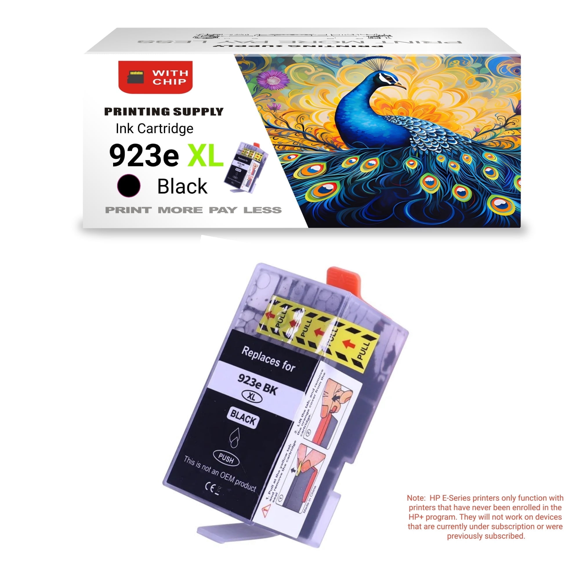 New Cartridge Compatible to 923e Black Ink Cartridge Replacement for ...