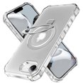 thumbnail image 1 of New Case For iPhone 16e with Magnetic Ring Stand [Curly Edge] [Wireless Charging] [Reinforced Corners] Slim Fit Shockproof Protective Phone Case, 1 of 6