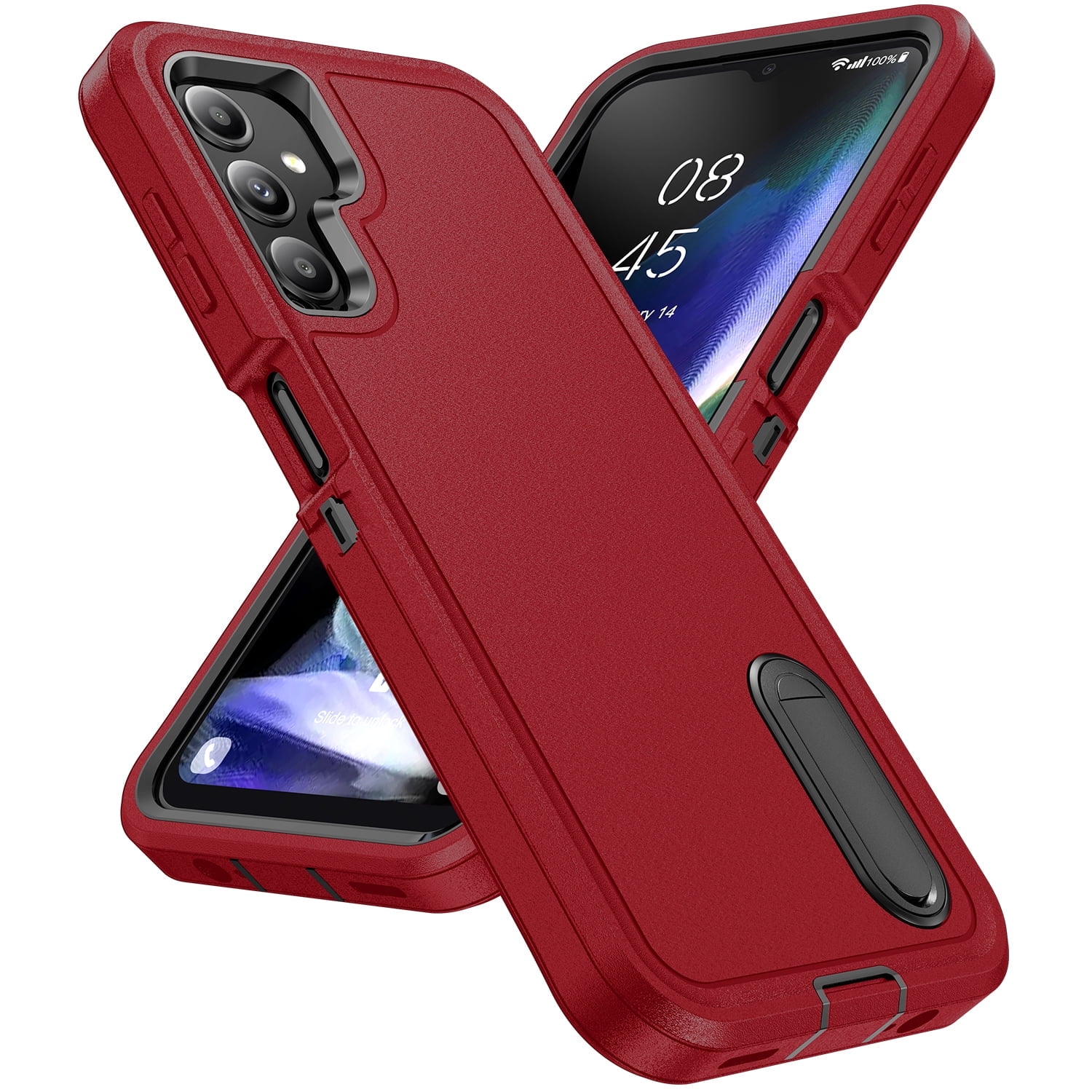 New Case for Samsung Galaxy A54 5G 6.4 inch,Heavy Duty 3 Layer Military Protection with Hidden Kickstand Shock Resistant Armor Hybrid Bumper Rugged Rubber Phone Cover,7 Color