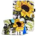 thumbnail image 1 of New Case for iPad Mini 2021(6th Generaion, 8.3 inch), Allytech Slim PU Leather & TPU Bumper Scratch-Free Auto Wake Sleep Wallet Card Slots Pen Holder Case for iPad Mini 6th Gen 8.3", Sunflower, 1 of 7