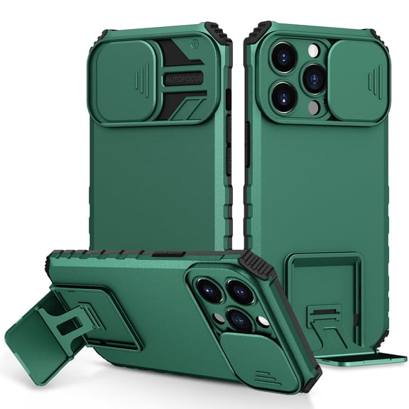 New Case for iPhone 13 Pro, with Camera Cover Kickstand [Protective & Slim Fit] [Anti-Scratch & Anti-Fingerprint] Sliding Lens Cover Protection for iPhone 13 Pro 6.1 inch, 8 Color