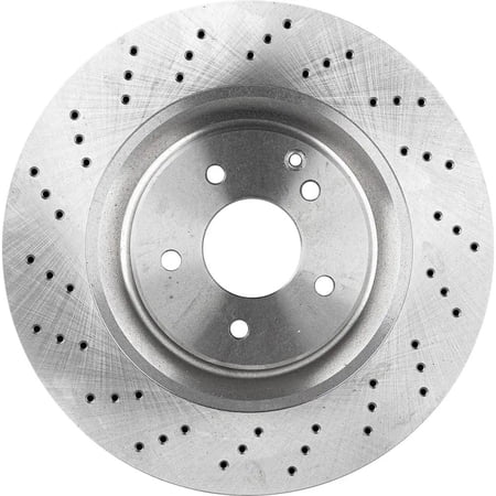 New Cast Iron Brake Disc Compatible With Mercedes Benz CLK550 Base 8 Cyl 5.5L SLK55 AMG Base 8 Cyl 5.5L CLK500 Base 8 Cyl 5.0L 2003-2011 By 34282 34338 45511 850012 12135052