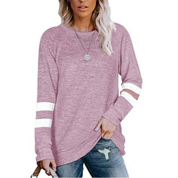New Casual Long Sleeve T-Shirts for Women Tunic Loose Pullover Shirts Tops Ladies Fall Winter Thin Basic Tee Tops Lounge Wear