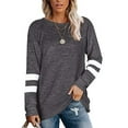 thumbnail image 1 of New Casual Long Sleeve T-Shirts for Women Tunic Loose Pullover Shirts Tops Ladies Fall Winter Thin Basic Tee Tops Lounge Wear, 1 of 5