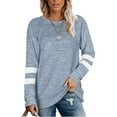 thumbnail image 1 of New Casual Long Sleeve T-Shirts for Women Tunic Loose Pullover Shirts Tops Ladies Fall Winter Thin Basic Tee Tops Lounge Wear, 1 of 4