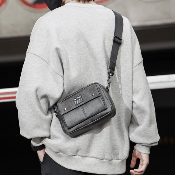 New Casual Men's Shoulder Bag,Gray