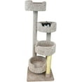 thumbnail image 1 of New Cat Condos 190209-EarthTone Large Cat Tower with 4 Easy to Access Spacious Perches, Neutral, 1 of 6