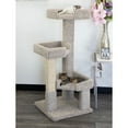 thumbnail image 1 of New Cat Condos 3 Level Solid Wood and Carpet Kitty Tree, 1 of 4