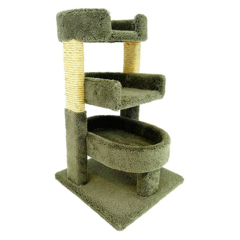 New Cat Condos 32 in. Triple Cat Perch Walmart