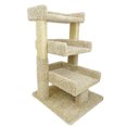 thumbnail image 1 of New Cat Condos 33-in Cat Tree & Condo Scratching Post Tower, Beige, 1 of 7