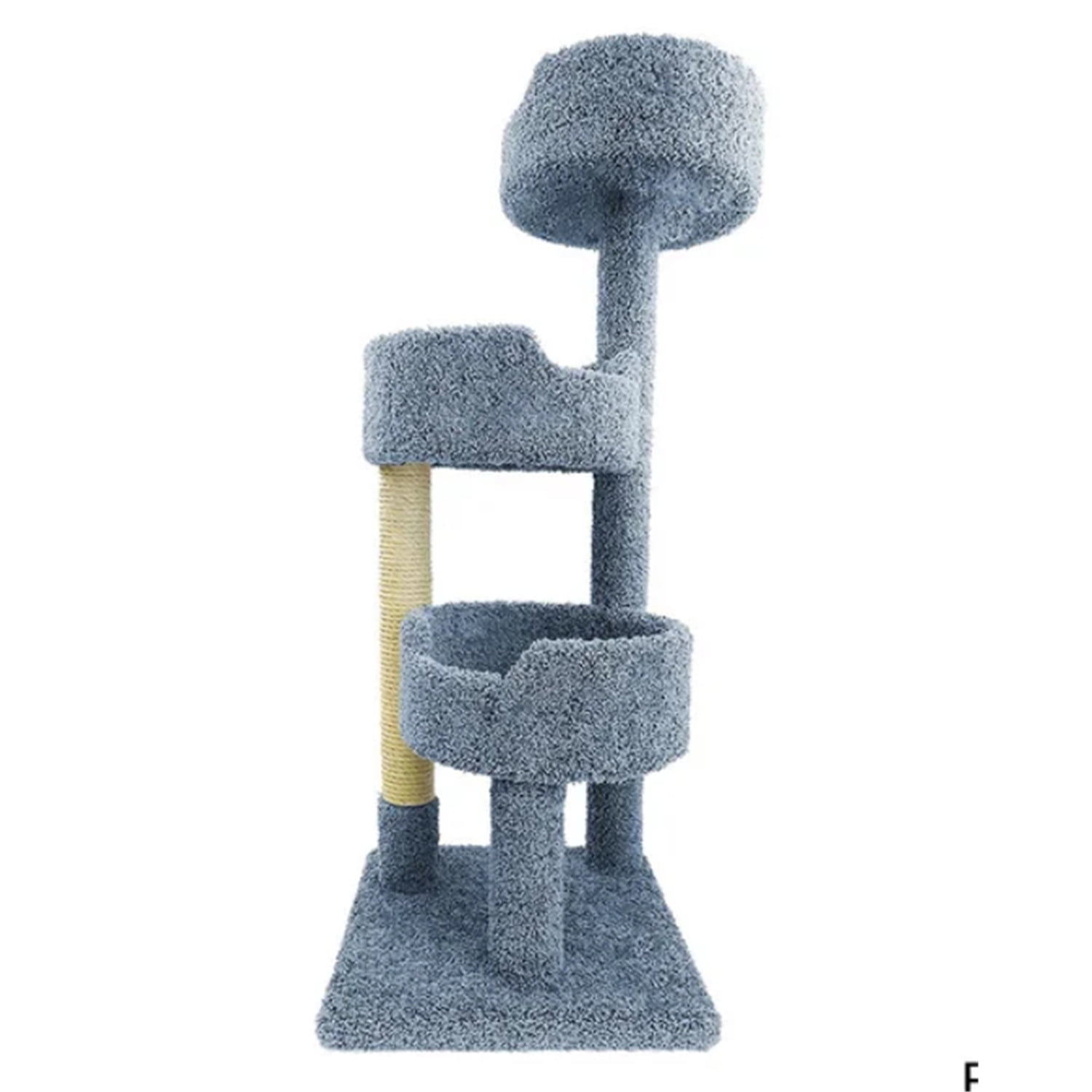 New Cat Condos 52-in Cat Tree & Condo Scratching Post Tower, Brown