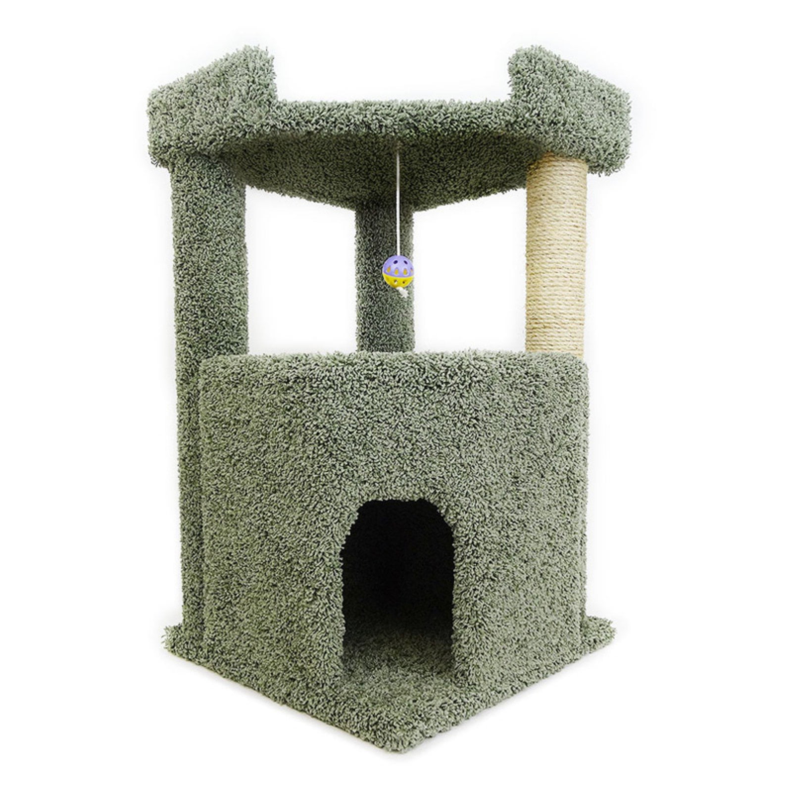New Cat Condos Corner Roost 33 in. Cat Condo