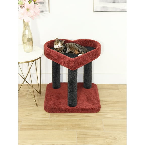 New Cat Condos Heart-Shaped Cat Perch - Cozy Lounger for Cats
