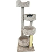 New Cat Condos Large Cat Tower with 4 Easy to Access Spacious Perches-Color:Earth Tone Colors