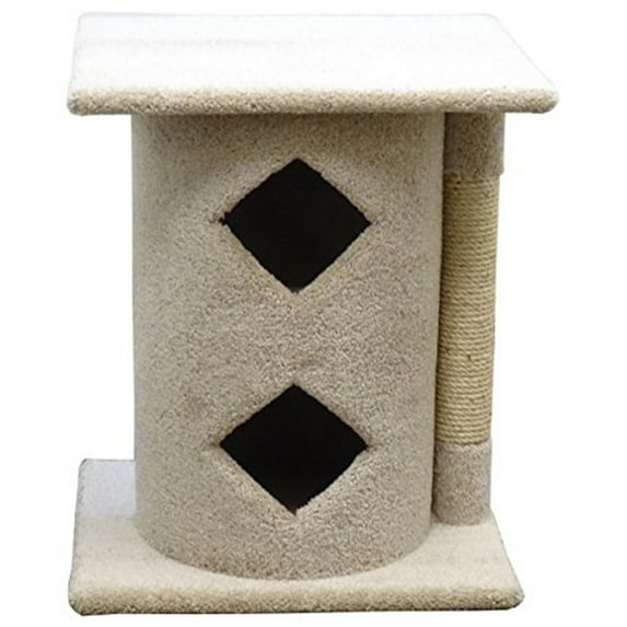 New Cat Condos Premier 2 Story Cat Cavern-Color:Brown
