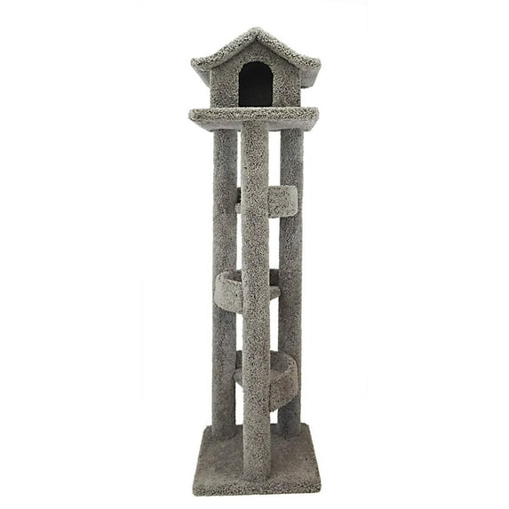 New Cat Condos Premier 6' Pagoda Cat House-Color:Gray