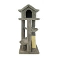 thumbnail image 1 of New Cat Condos Premier Cat Pagodas Tree-Color:Gray,Size:Large, 1 of 6