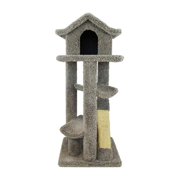 New Cat Condos Premier Cat Pagodas Tree-Color:Gray,Size:Large