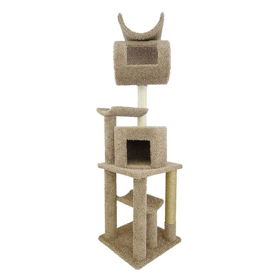 New Cat Condos Premier Cat Play Station-Color:Brown