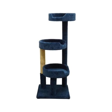 New Cat Condos Premier Kitty Pad Cat Tree-Color:Blue