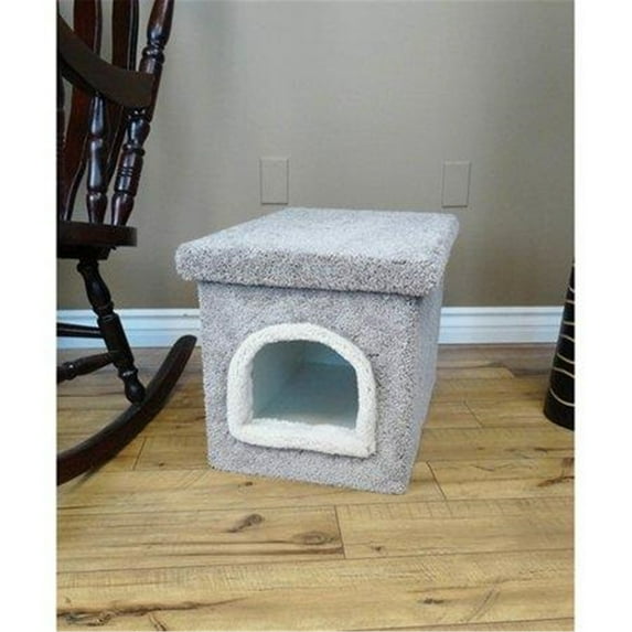 New Cat Condos Premier Litter Box Enclosure-Color:Blue,Size:Small