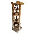 thumbnail image 1 of New Cat Condos Premier Solid Wood Skyscraper Cat Tree-Color:Brown, 1 of 4