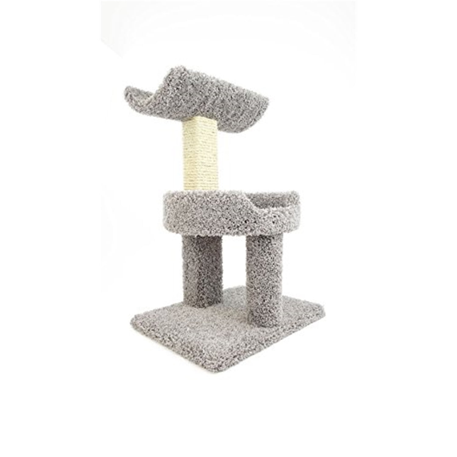 Gray Sisal and Carpet Outdoor Cat House with Perch