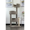 New Cat Condos Deluxe Real Wood and Carpeted Tree, Pet Tower with