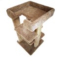 thumbnail image 1 of New Cat Condos Solid Wood Cat Tree, 4-Level/46 inch, Beige-Color:Brown,Style:3-Level/33 inch, 1 of 6
