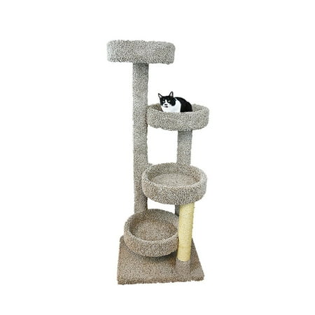 New Cat Condos Solid Wood Large Cat Playground-Color:Neutral