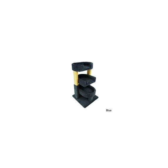 New Cat Condos Triple Cat Perch-Color:Blue