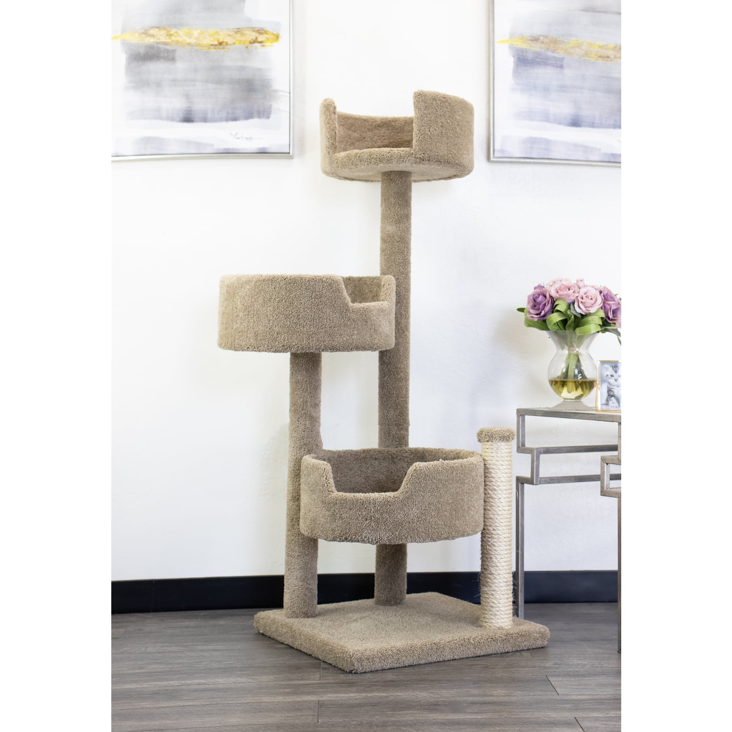 New Cat Condos Wood and Carpet Tree for Big s