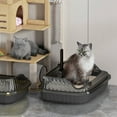 thumbnail image 1 of New Cat Litter Box, Large Cat Litter Boxes for Indoor Cats, Semi Enclosed High Bar Structure, Splashs Proof, Provides Ample Space for Cats, Shovel Included, Suitable for Indoor & Outdoor, 1 of 6