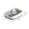 thumbnail image 1 of New Cat Litter Box Portable Bedpan Removable Semi Closed Kitty Litter Pan Potty Toilet for Rabbit Medium Large Cats Small Animals, 1 of 8