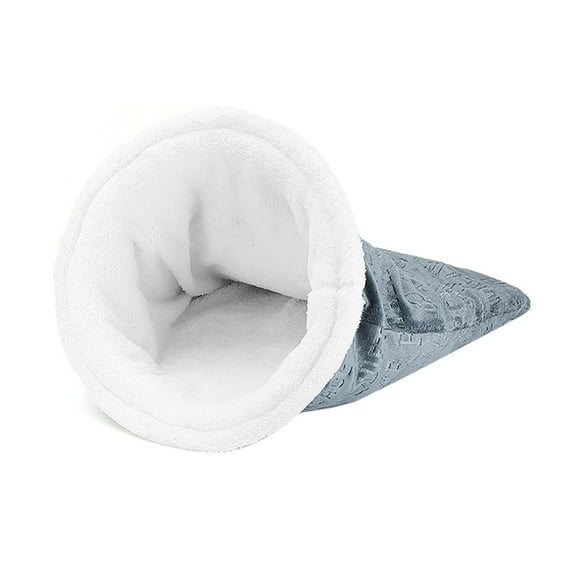 New Cat Sleeping Bag - Soft Plush Large Cat Sack, 360 Wrap Comfortable Pet Snuggle Sack for Indoor Cats (Blue)