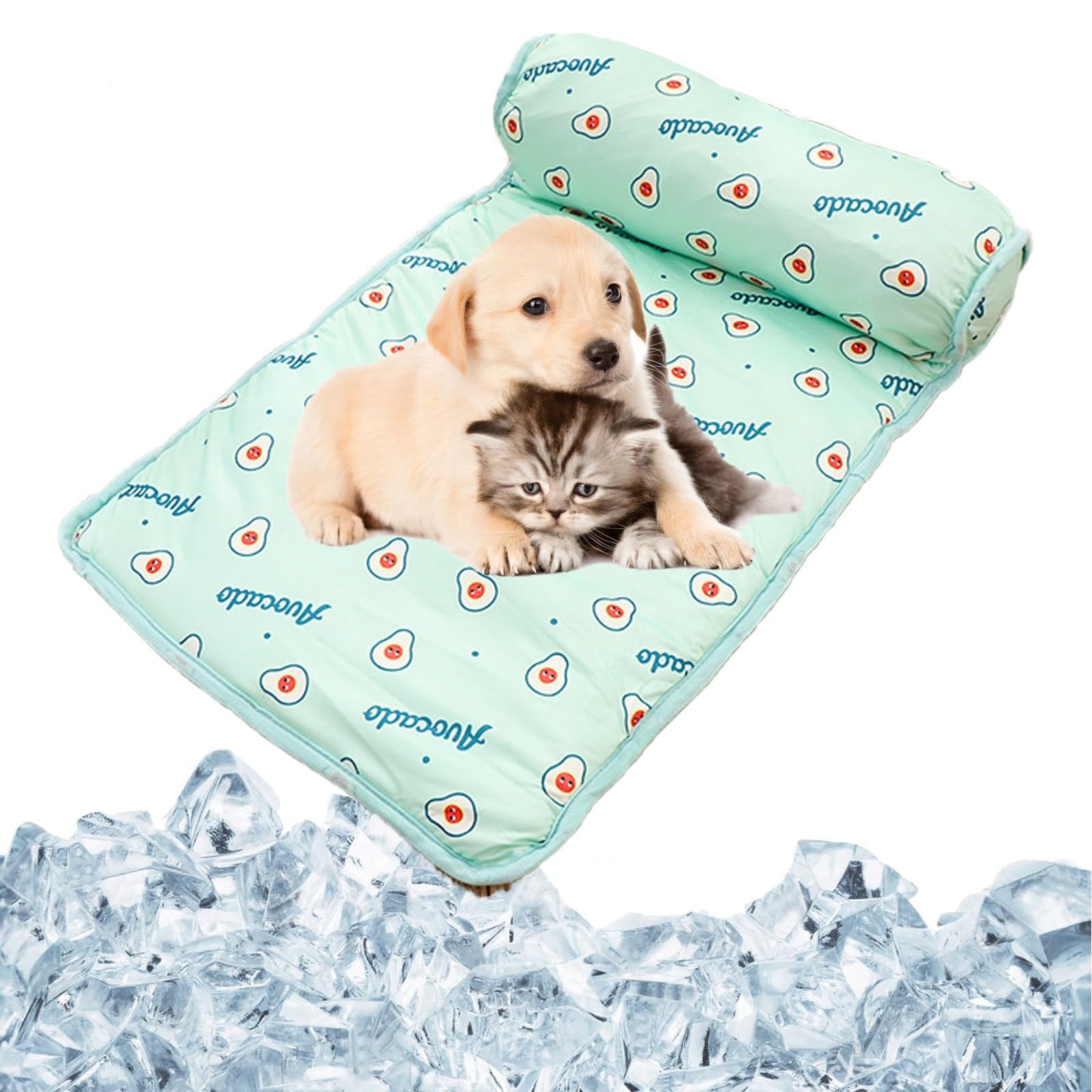 New Cats Dogs Bed Pet Summer Cushion Self Pad Ice Silk Mat For Dogs