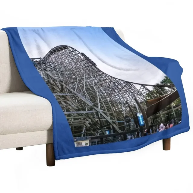 New Cedar Point Steel Vengeance Roller Coaster Throw Blanket Retros