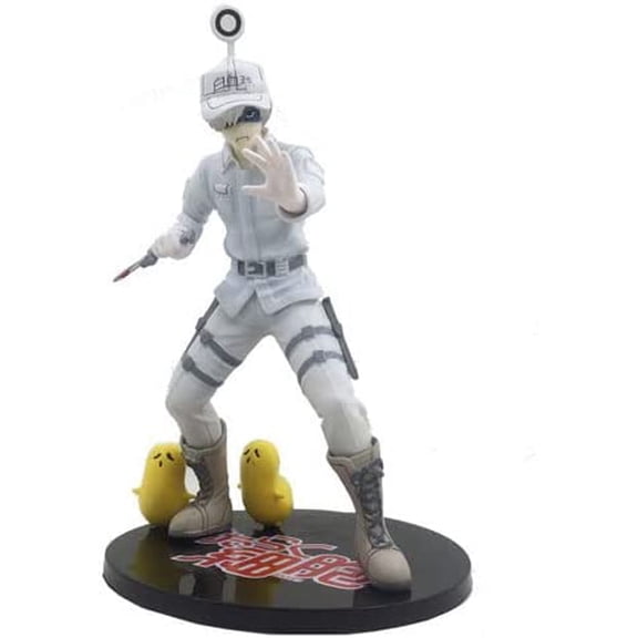 New Cells at Work!: White Blood Cell Character Animated Statue Desktop Ornament Collectible Collection Anime Souvenir Room Decorations