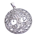 thumbnail image 1 of New Celtic Tree of Life Brass Charm Necklace Pendant Jewelry With Cotton Cord, 1 of 1