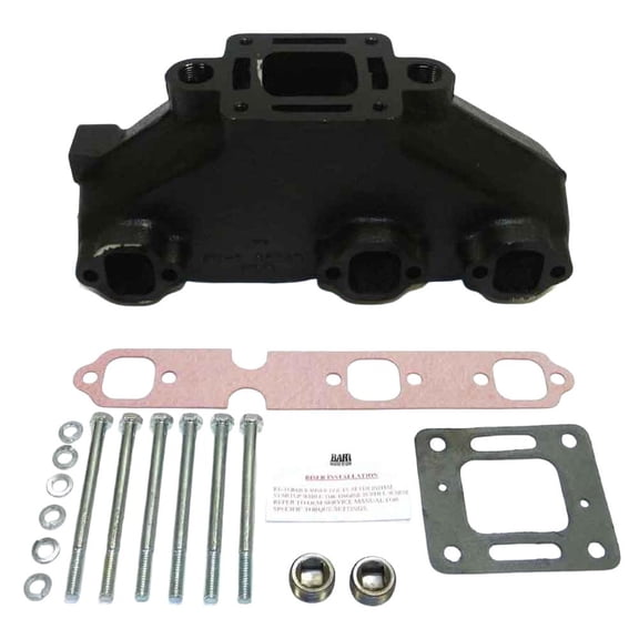 Cast Iron Center Rise Exhaust Manifold Compatible with 1983-2002 MerCruiser MCM MIE 4.3L V6 262 229 CID 175 185 205HP Sterndrive Inboard 99746A8 99746A3 99745