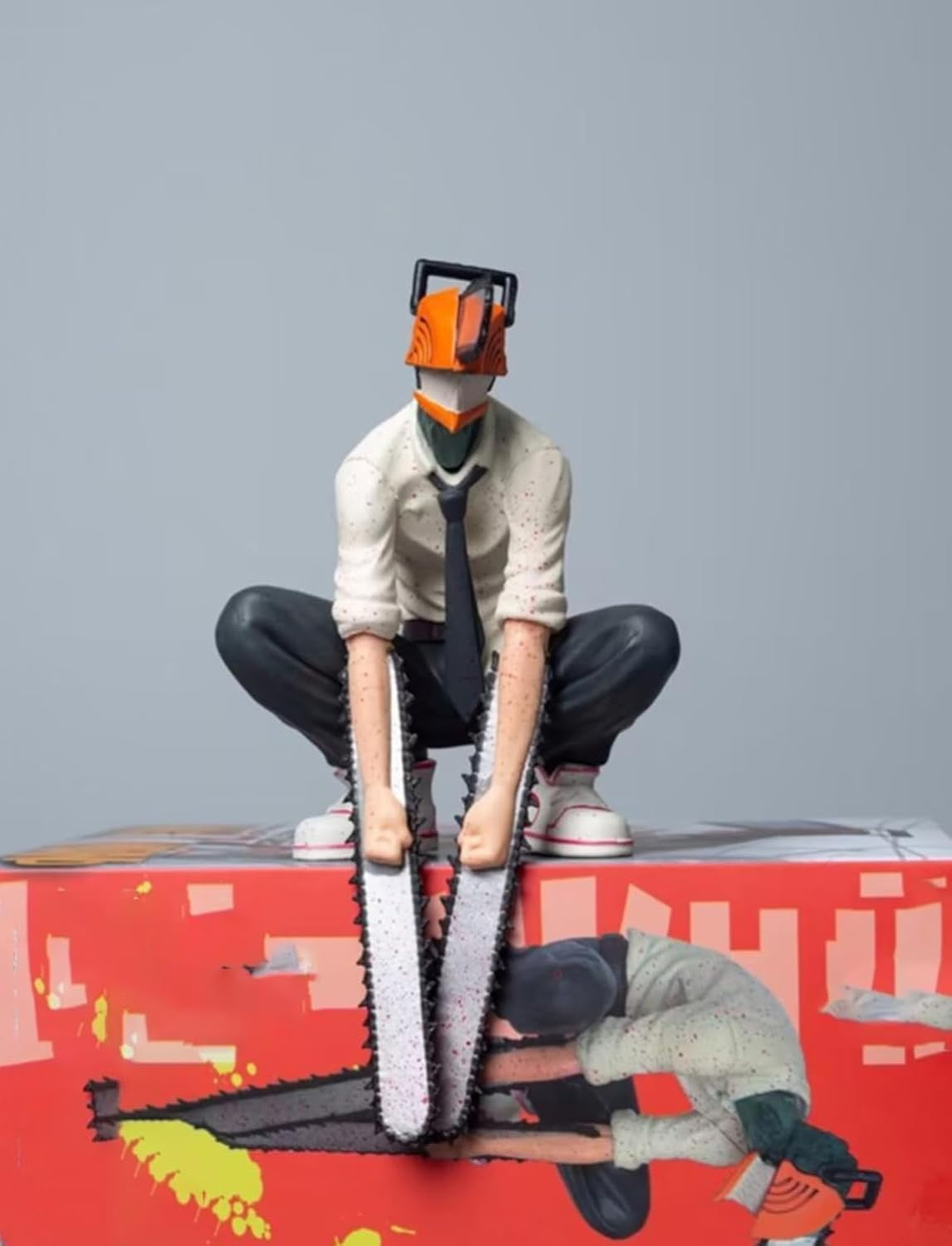 New Chainsaw Denji (Squat Ver) Character Anime Model Statue Action Figures Desktop Ornament Popular Decorations Fan Souvenirs Creative Gift Collectable