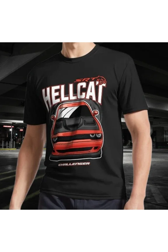 New Challenger SRT Hellcat Active T-Shirt Logo American T-Shirt Funny S to 5XL